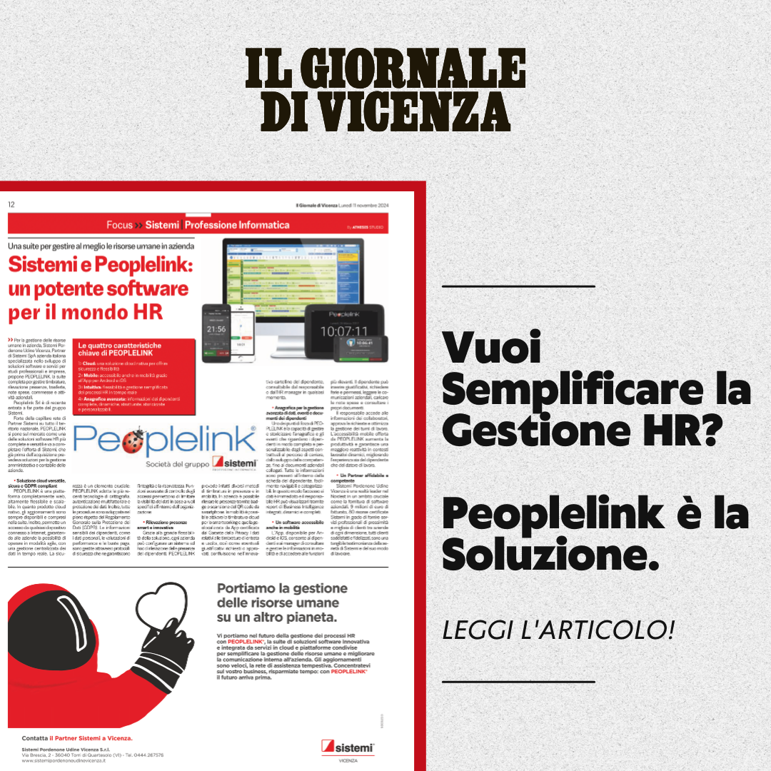 Vuoi Semplificare la Gestione HR? Peoplelink è la Soluzione.